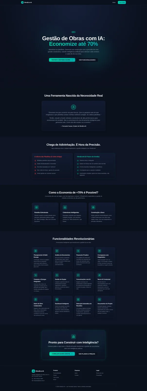 Tela do projeto ObraEcoIA